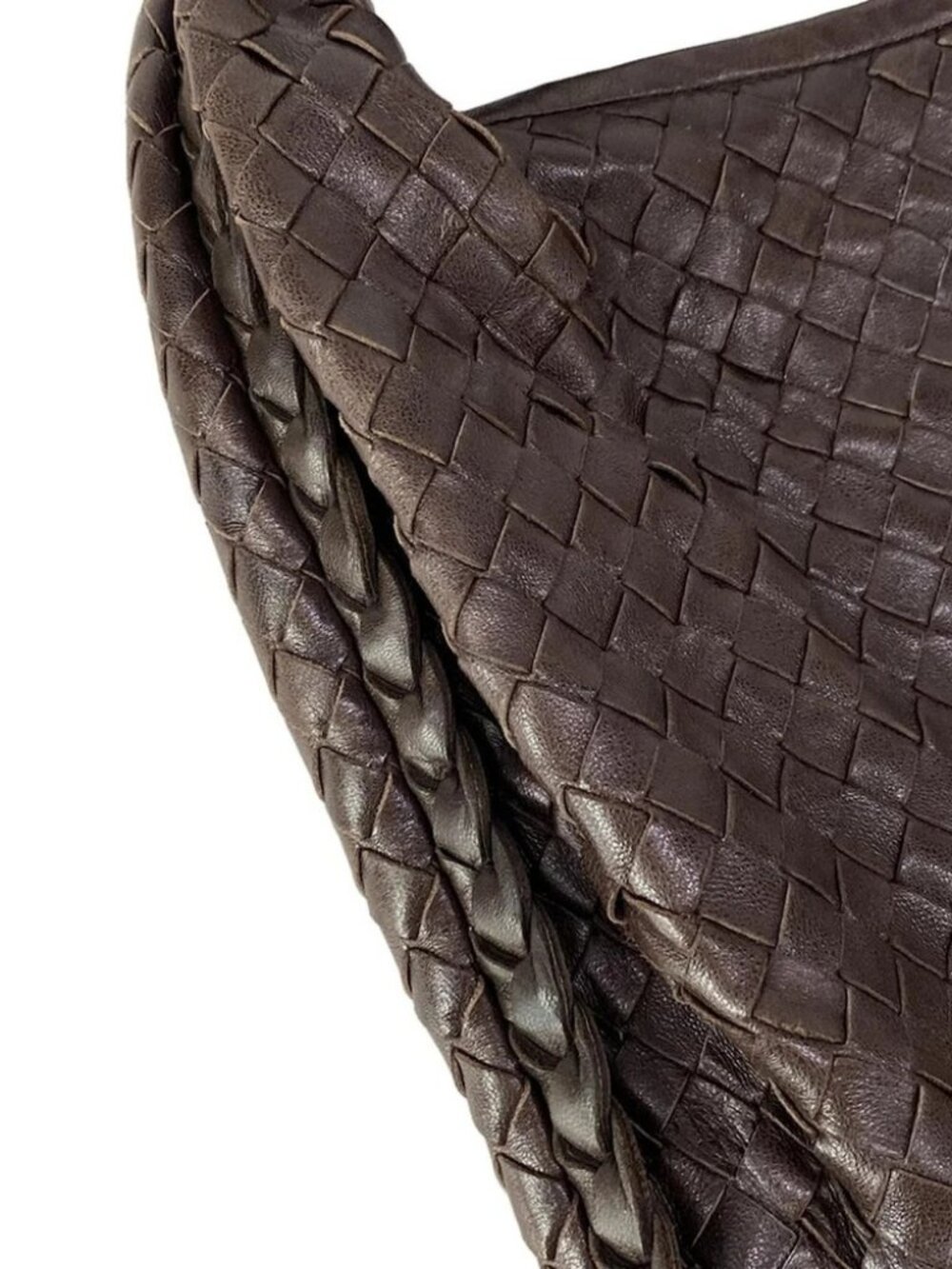 BOTTEGA VENETA Intrecciato - Dark Brown Leather Shoulder Bag - Picture 7 of 14